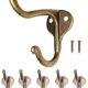 FUXXER® - Antik Haken | Garderoben-Haken Kleider-Haken Hut-Haken Handtuch-Haken | Guss-Eisen Messing Bronze Design | Vintage Landhaus Retro | 5er Set