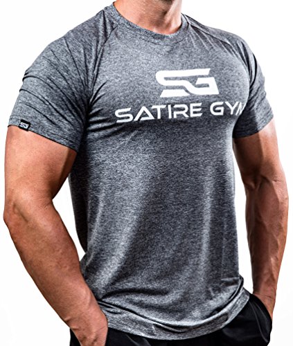 Fitness T-Shirt Herren - Funktionelle Sport Bekleidung - Geeignet Für Workout, Training - Slim Fit - Satire Gym