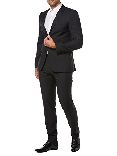 HUGO ANZUG HERREN BUSINESS SUIT 50374323 ASTIAN/HETS SCHWARZ BLACK MEN