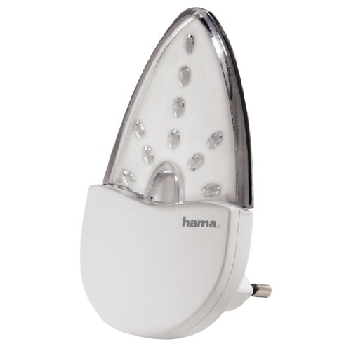 Hama Bernstein LED Nachtlicht für Kinderzimmer und Schlafzimmer (Stromsparend, nur 0,2 W, Orientierungslicht für Gang und Keller, Stimmungslicht, Nachtlampe, Eurostecker)
