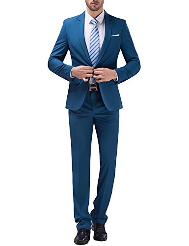 Herren 2-Teilig Anzug Slim Fit für Hochzeit und Party