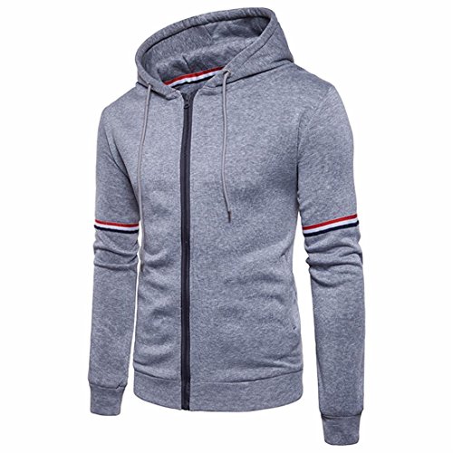 Herren Männer Gestreift Kapuzenpullover,FRIENDGG Lange Ärmel Mode Beiläufig Winter Tops Bluse Hemd T-shirt Jacke Mantel Outwear Parka Hoody Pullover,Kapuzenpullover für männer