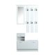Homcom® 3 in 1 Garderoben Set Garderobenpaneel Schuhschrank mit Spiegel 2 tlg Weiß