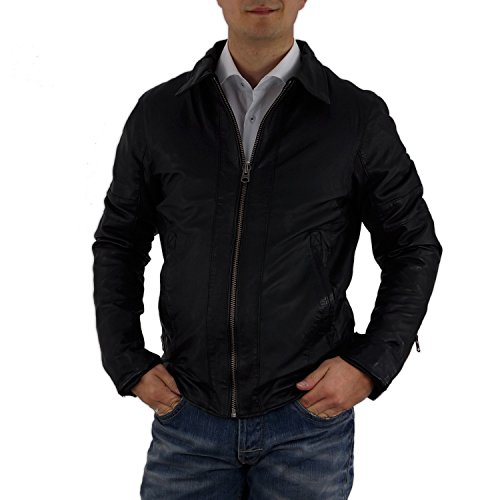 JACK & JONES VINTAGE CLOTHING Jacke Authentische Lederjacke Slim schwarz 12107802