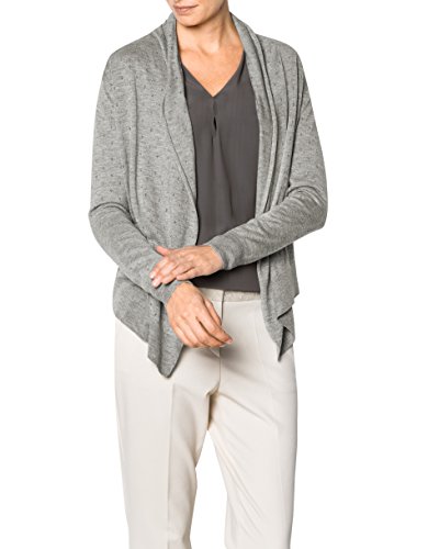 JOOP! Damen Cardigan Baumwollmix Jacke Gemustert, Größe: 42, Farbe: Grau