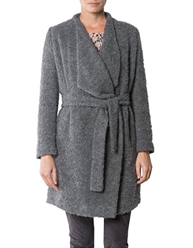 JOOP! Damen Mantel Mikrofaser Warme Jacke Unifarben, Größe: 36, Farbe: Grau
