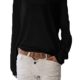 Jevvia Damen Langarm T-Shirt Rundhals Ausschnitt Lose Bluse Hemd Pullover Oversize Sweatshirt Oberteil Tops