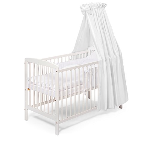 KOKO -Babybett | "JULIA" | Komplett | 120x60 cm | weiss