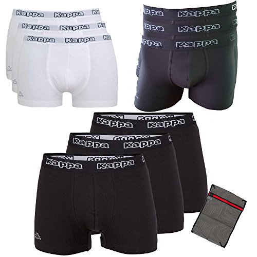 Kappa Herren Unterhose Ziatec Edition - Boxhershorts mit praktischem Wäschenetz 3er, 6er und 9er Packs - Männer-Unterwäsche