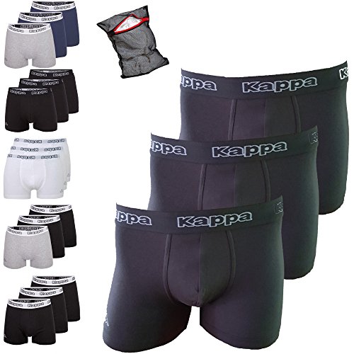 Kappa Herren Unterhosen in der Ziatec Edition mit Wäschenetz 3er bis 9er Packs - moderne Männer-Boxershorts in vielen verschiedenen Farben - Unterwäsche