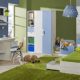 Kinderzimmer Komplett - Set D Justus, 7-teilig, Farbe: Kiefer Blau