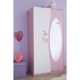 Kleiderschrank rosa / weiß 2 Türen B 94 cm Schrank Drehtürenschrank Kinderzimmer Jugendzimmer Prinzessin Mädchen Wäscheschrank