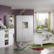 Komplett Babyzimmer in weiß - Strasskristall Wickelkommode Babybett Schrank