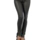 L521 Damen Jeans Hose Hüfthose Damenjeans Hüftjeans Röhrenjeans Leder-Optik