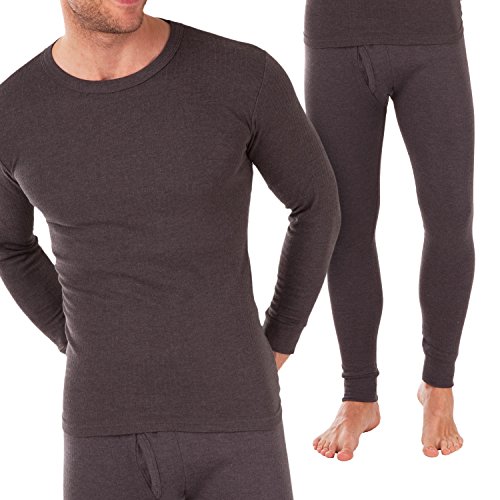 MT® Herren Thermowäsche Set (Hemd und Hose) - Warm, angeraut, atmungsaktiv durch Klimafaser - Größen M-3XL - Qualität von celodoro