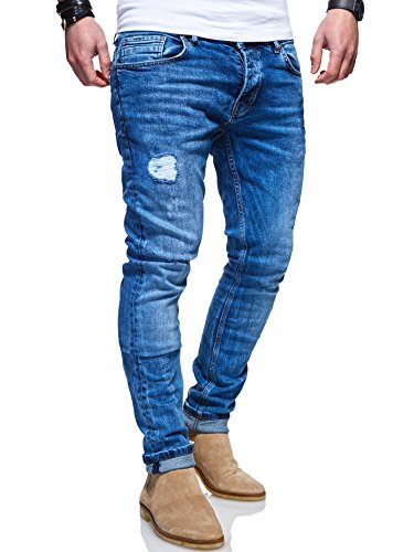 MT Styles Herren Jeans Slim Fit Hose JN-100