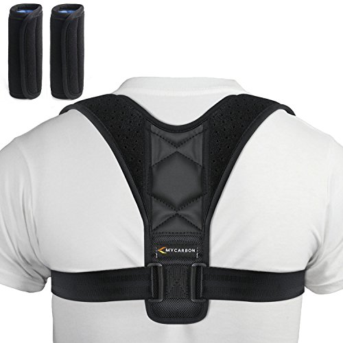 MYCARBON Haltungskorrektur Geradehalter Schulter Rücken Haltungsbandage verstellbare Größe Rückenbandage für Herren und Damen