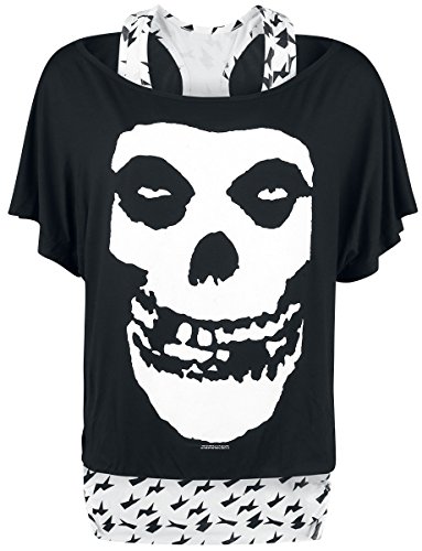 Misfits Skull Girl-Shirt Schwarz/Weiß