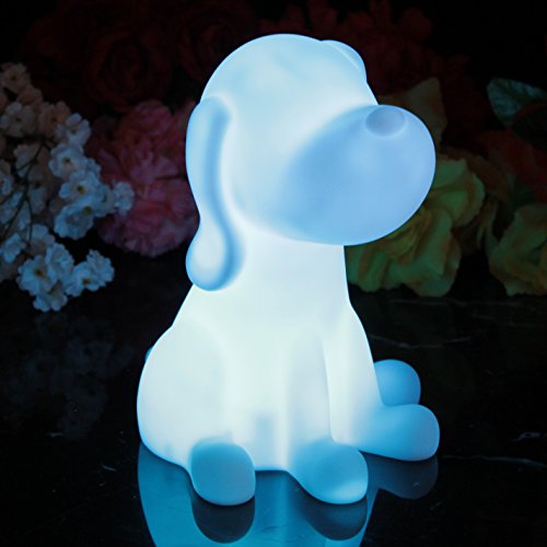 Nachtlampe Kinderzimmer Schlafzimmer - LED Stimmungslicht Nachtlicht Kinder Baby Sensorisches Spielzeug Hund PK Green