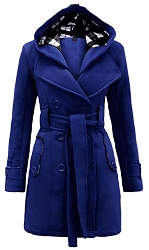 Noroze Damen stylischer Herbst Winter Fleece Mantel, Jacke mit Kapuze