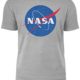 Outfitfaktur NASA Logo - Herren T-Shirt - Farben Grau & Weiß - Größen S-5XL