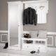 Paris Garderoben Set Komplettset Kompaktgarderobe Flur Weiß