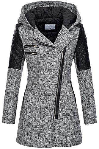 Peak Time Damen Übergangs Jacke Wollmantel Trenchcoat V-1507 5 Farben 36-46