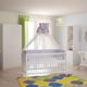 Polini Kids Babyzimmer Kinderzimmer komplett Set weiß 4-teilig