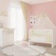 Polini Kids Kinderzimmer Set Babybett Kinderbett Kombi-Kinderbett mit Wickelkommode