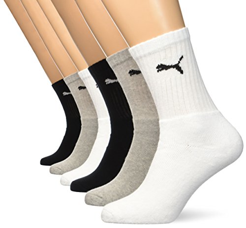 Puma Unisex Sportsocken Cush Crew 6er Pack