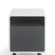 Robas Lund Schreibtisch- Container Bürocontainer Tadeo weiß/ anthrazit 38 x 47 x 55 cm