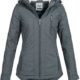 SUBLEVEL Damen D5174X44400A Winterjacke Softshell Jacke Teddyfutter gefütterte Kapuze Übergangsjacke