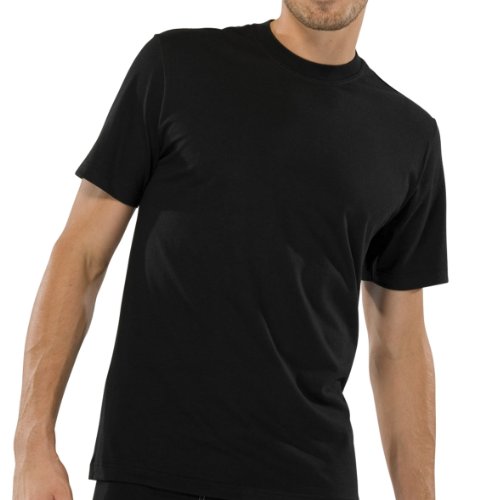 Schiesser American T-Shirt Rundhals Doppelpack - Schwarz