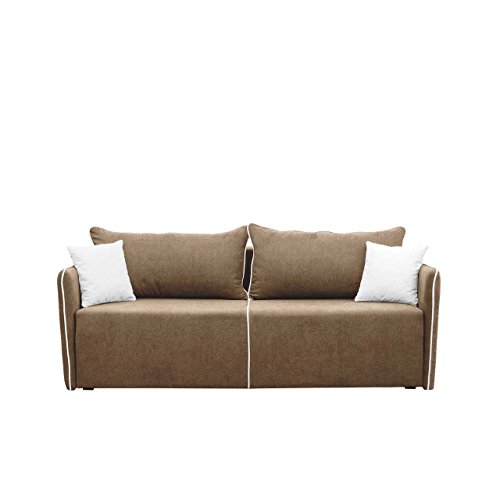 Schlafsofa Rock, Sofa Couch mit Bettkasten und Schlaffunktion, Design Bettsofa Schlafcouch, Polstersofa, Loungesofa Farbauswahl