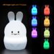 Silikon Nachtlicht für Kinder Niedliche Mehrfarben LED Soft Bunny Nursery Lampe