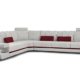 Sofa Couch Wohnlandschaft luxus Stoffsofa Design Ecksofa L-Form mit LED-Licht Beleuchtung STUTTGART