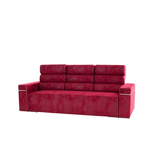 Sofa Everest mit Bettkasten und Schlaffunktion, 3 Sitzer Sofa, Couch mit Bettfunktion, Stylisches Design Bettsofa Schlafsofa Polstersofa Couchgarnitur