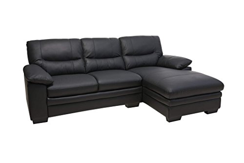 Sofa MOSH in schwarz Couch Couchgarnitur Wohnlandschaft Ledercouch