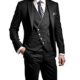 Suit Me Herren 3-Teilig Anzug Slim Fit Hochzeiten Party Smoking Anzuege Sakko,Weste,Hose