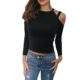 Sweatshirt damen Kolylong® Frauen Elegant Trägerlos Langarm Bluse Herbst Winter Locker Langarm shirts Loose Sport Pullover Freizeit T-Shirt Hemd Tank Tops oberteile