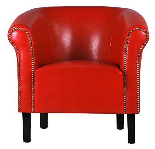 TOP Sessel Clubsessel Loungesessel Cocktailsessel "MONACO" Rot W287 03