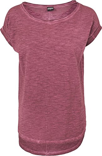 Urban Classics TB1196 Damen T-Shirt Ladies Long Back Shaped Spray Dye Tee