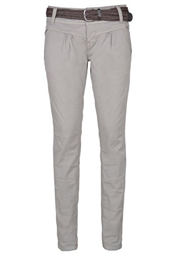 Urban Surface Damen Chino-Hose I Elegante Stoffhose mit Flecht-Gürtel aus bequemer Baumwolle