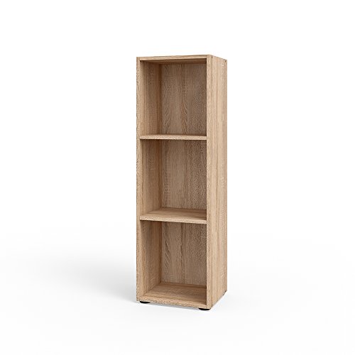 VICCO Bücherregal Sonoma Eiche Regal Holzregal Schrank Wandregal Büroregal Aktenregal