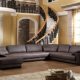 Voll-Leder xxl- Wohnlandschaft Ledergarnituren Ledersofa Sofa 5042-L4-B