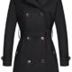 Wantdo Damen Mantel Zweireiher Lange Trenchcoat mit Gürtel
