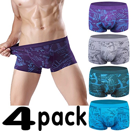 Wirarpa Herren Boxershorts 4er Pack Modal Männer Unterhosen Unterwäsche Weich Boxer Shorts Trunk