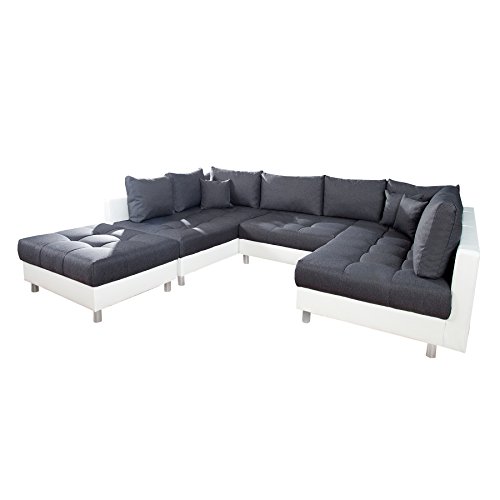 XXL Wohnlandschaft KENT 305 cm Federkern inkl.Hocker Couch Sofa Wohnlandschaft U-Sofa