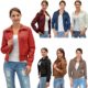 by-tex Damen Lederjacke Damen Collegejacke Damen Jacke Kunstleder in 15 Farben M08