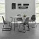 [en.casa]® Esstisch mit Hairpinlegs + 4 x Design-Stuhl “Porto“ im Set